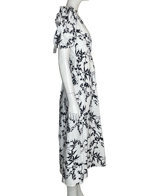 Vestido Zara Mangas abullonadas Estampado Blanco - Talla XS