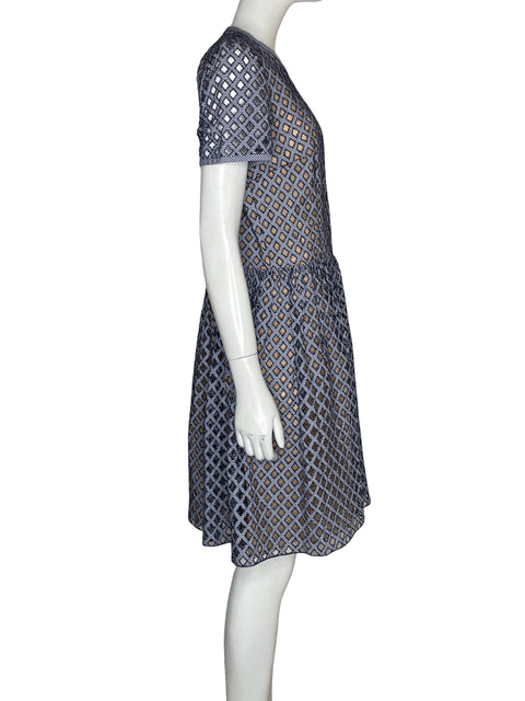 Vestido Michael Kors Midi Zipper Azul - Talla 12