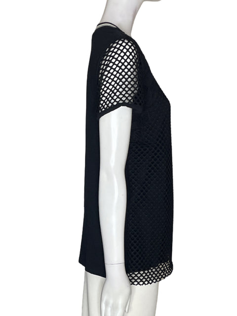 Blusa Verve Ami Liso Troquelado Negro - Talla S