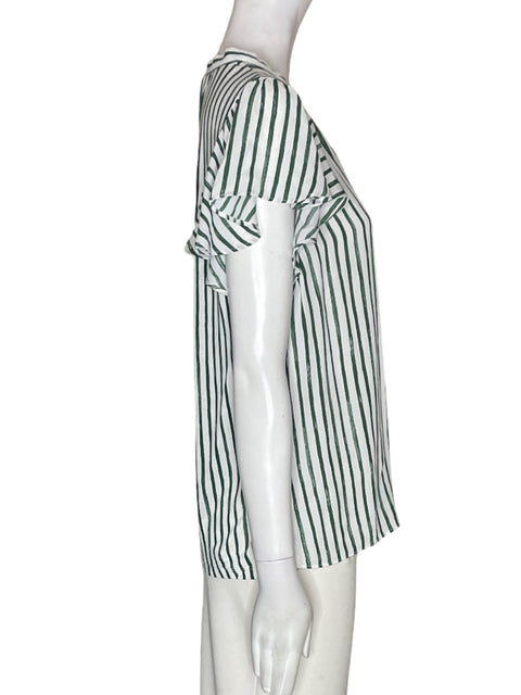 Blusa Loft Rayas Nudo Verde - Talla S