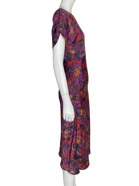 Vestido Zara Estampado Floral Morado - Talla S