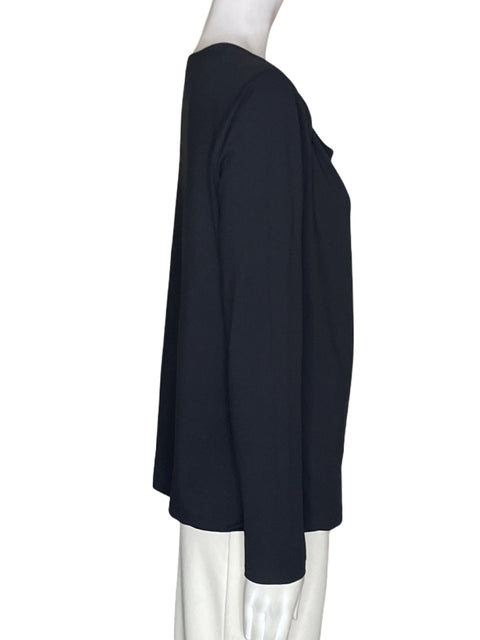 Blusa Ann Taylor Manga larga Liso Negro - Talla M