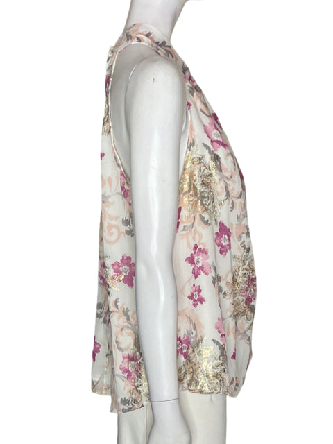Blusa Loft Estampado Floral Blanco - Talla M