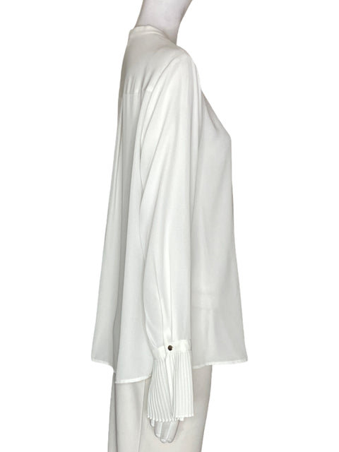 Blusa Calvin Klein Botones Manga larga Blanco - Talla M