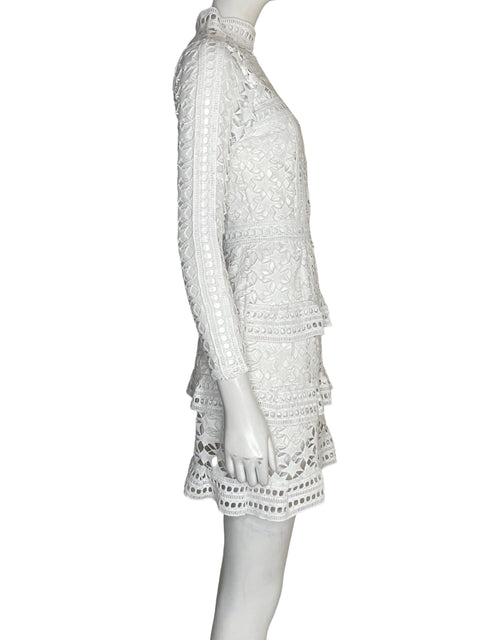 Vestido Hmm Midi Troquelado Blanco - Talla S