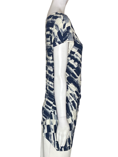 Blusa Donna Karan Estampado Manga corta Gris - Talla M