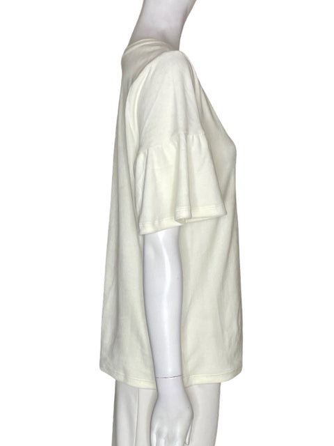 Blusa Loft Manga corta Cuello redondo Blanco - Talla S