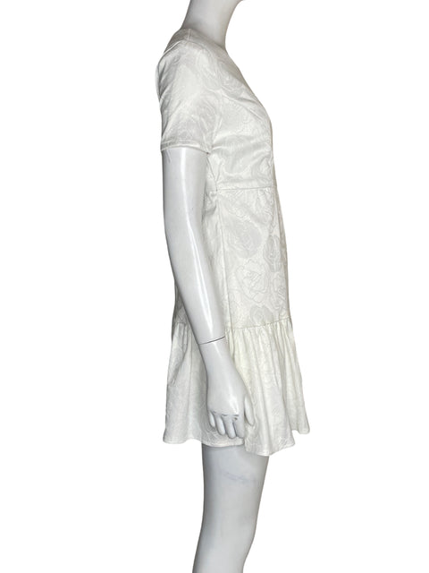Vestido Do + Be Brocado Midi Blanco - Talla XS