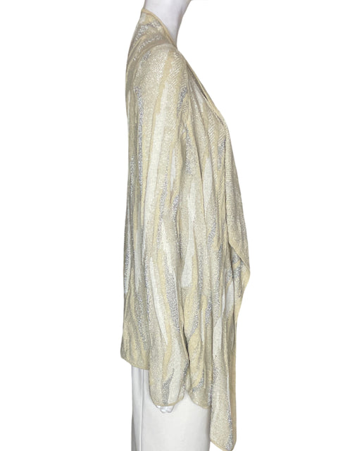 Cardigan Internacional Concepts de Algodón Brillo Manga larga Beige - Talla S