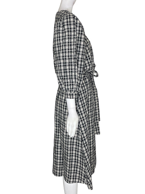 Vestido A New Day Cuadros Fajon Negro - Talla M