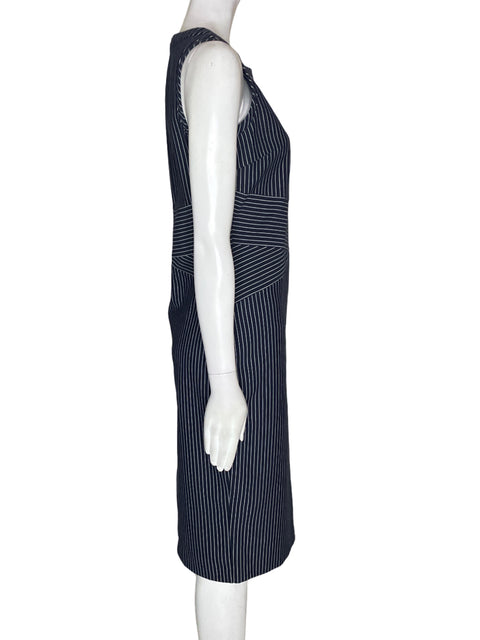 Vestido Michael Kors Ajustado Rayas Negro - Talla 0