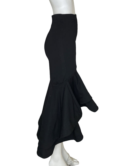 Falda Vtch Vuelos Asimétrico Negro - Talla S