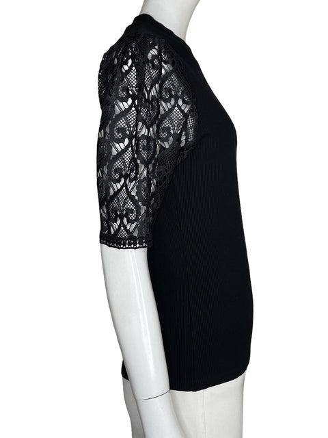 Blusa Sandro Mangas abullonadas Negro - Talla M