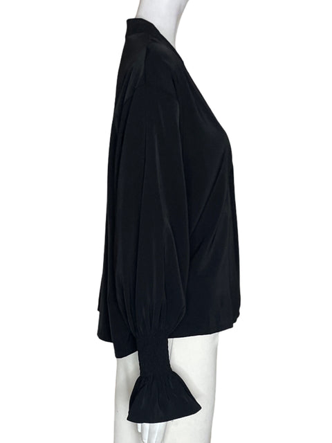Blusa Beulah Manga larga Ruchas Negro - Talla M
