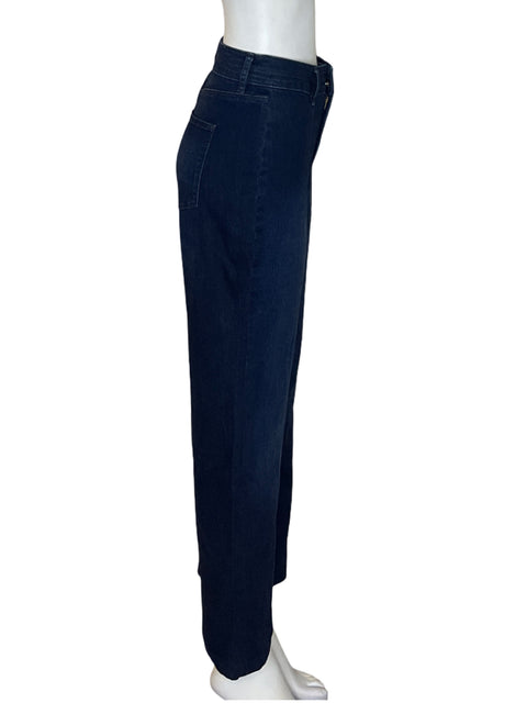 Pantalón Whbm Recto Wide-leg Azul - Talla 4