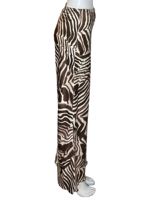 Pantalón See You Monday Animal print Palazo Marrón - Talla L