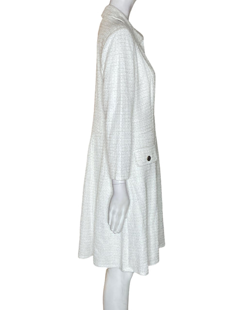 Vestido Tommy Hilfiger de Algodón Texturizado Manga larga Blanco - Talla 12