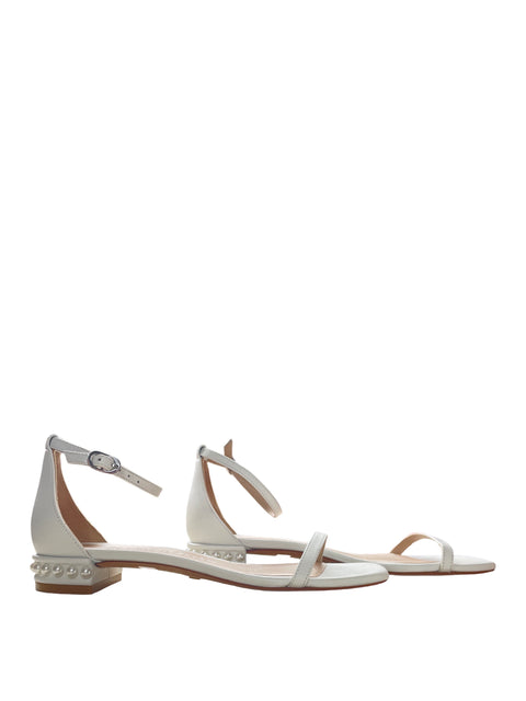 Tacón Stuart Weitzman Tacón bajo Perlas Blanco - Talla 38.5