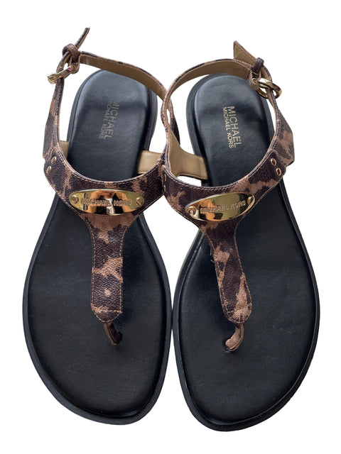 Sandalia Michael Kors Animal print Negro - Talla 7.5