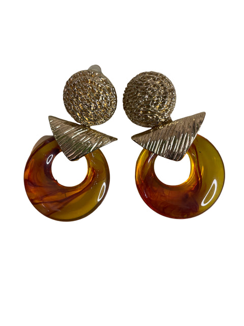 Arete Tesoro Tps Carey Marrón - Talla U