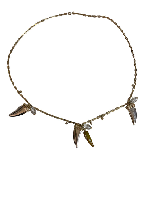 Collar Tesoro Tps Colmillo Dije Dorado - Talla U