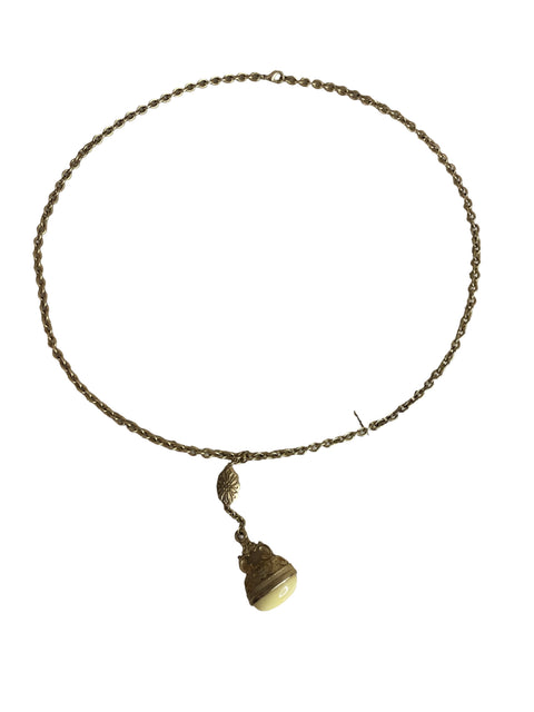 Collar Tesoro Tps Cadena Perla Dorado - Talla U