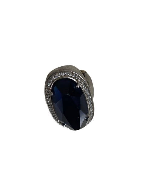 Anillo Tesoro Tps Piedra Facetada Azul - Talla U