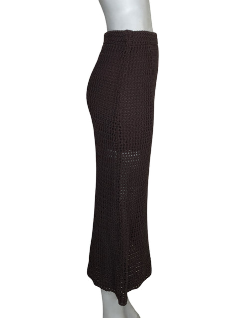 Falda Zara Punto calado Marrón - Talla S