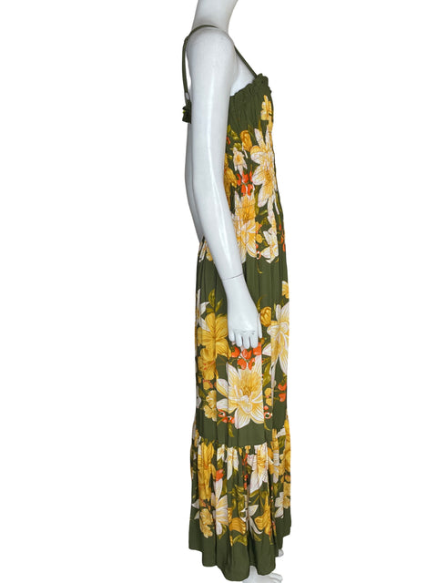 Vestido Farm Maxi Estampado Verde - Talla S