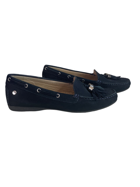 Zapato Bosi Mocacines Gamuza Negro - Talla 37