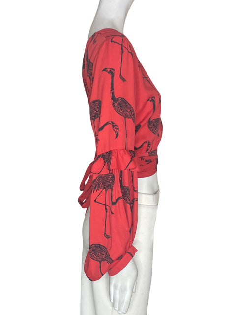 Blusa Camila Estampado Manga larga Rojo - Talla 6