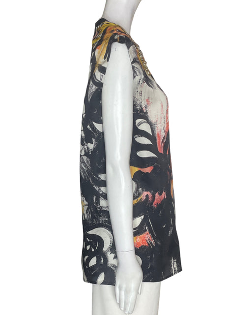 Blusa Phillip Lim Estampado Sin mangas Negro - Talla 10