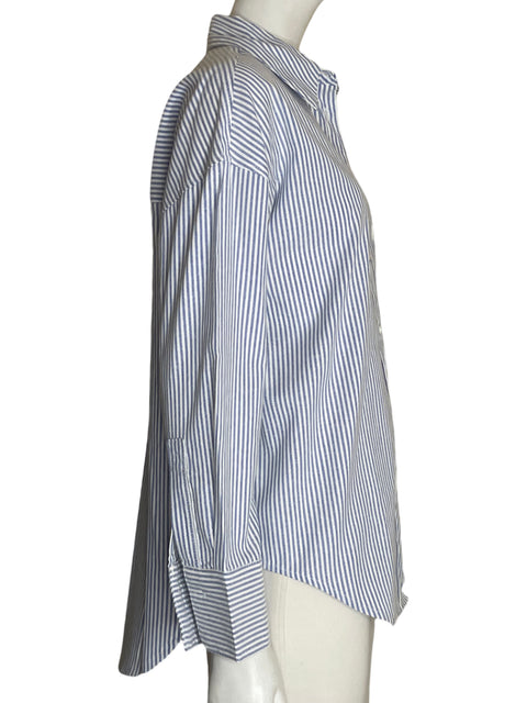 Camisa Zara Rayas Azul - Talla XS
