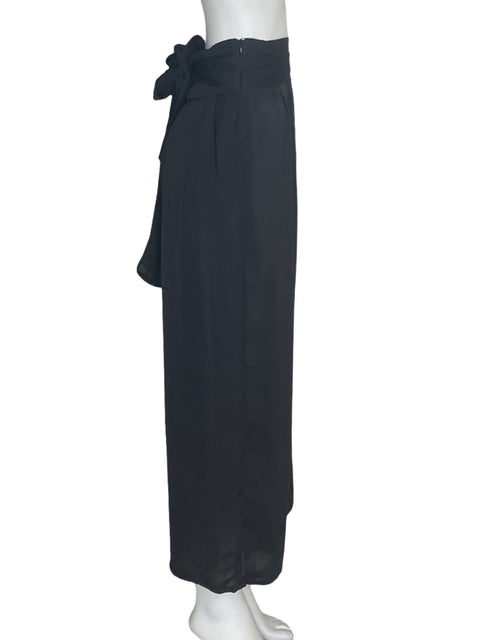 Pantalón Awada Recto Fajon Negro - Talla 0