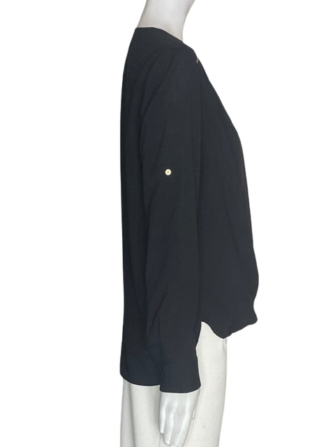 Blusa Calvin Klein Cruzada Manga larga Negro - Talla S