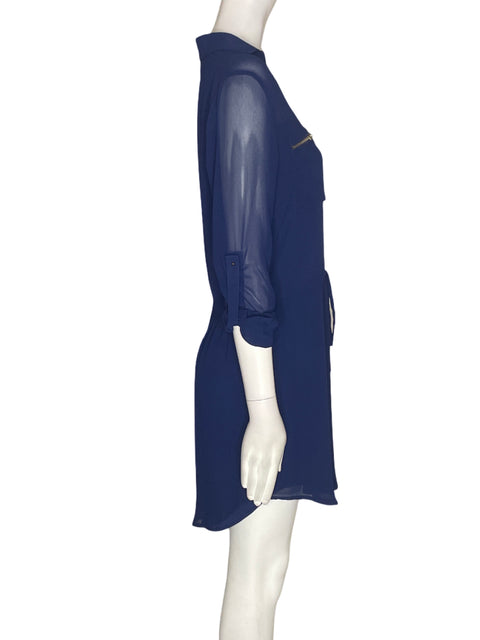 Vestido Naked Zebra Liso Mini Azul - Talla S