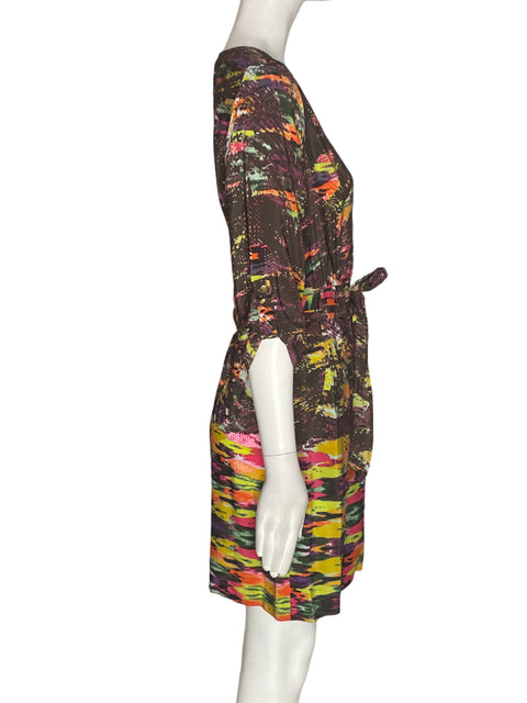 Vestido Charlie Jade Estampado Fajon Marrón - Talla XS