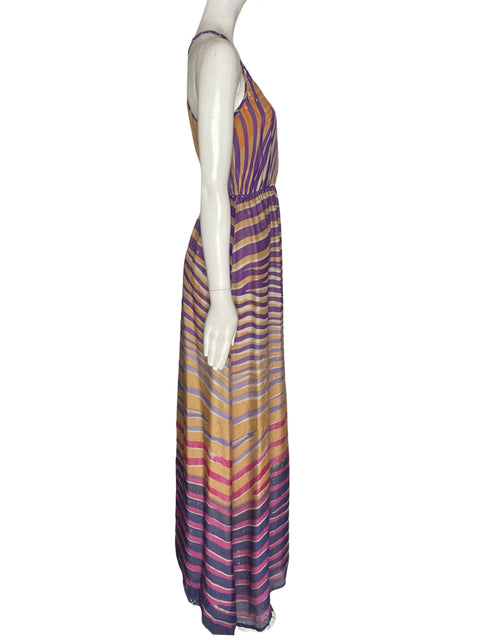 Vestido Charlie Jade Tiras Maxi Morado - Talla XS