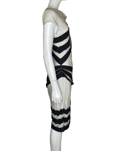 Vestido Reiss Tejido Rayas Blanco - Talla 10