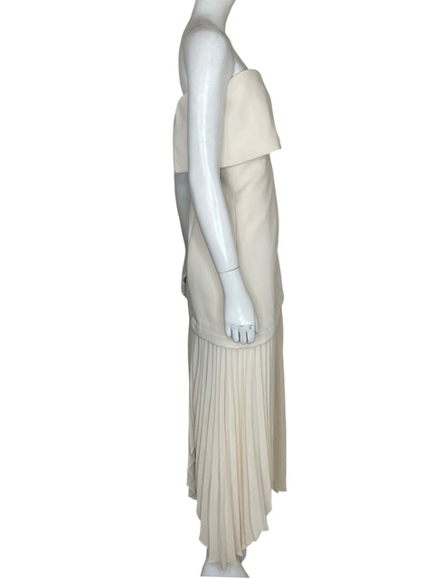Vestido C/meo Collective Strapless Plisado Beige - Talla L
