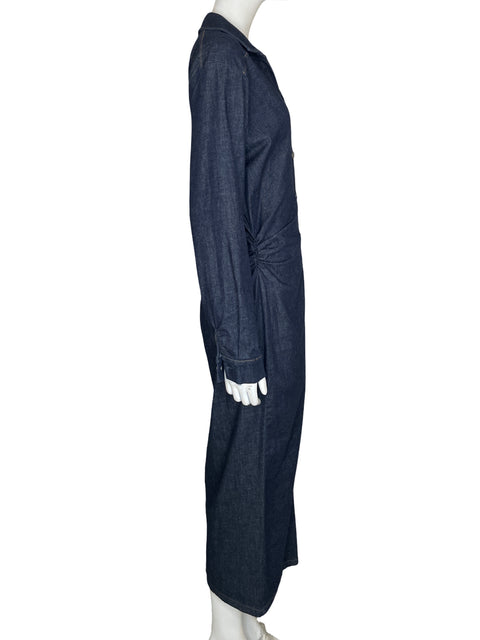 Vestido Zara Jean Cuello v Azul - Talla L