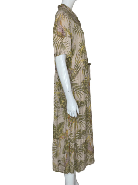 Vestido Desigual Estampado Midi Verde - Talla XL