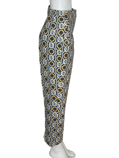 Pantalón Zara Estampado Ajustado Gris - Talla S