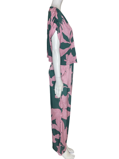 Conjunto Hipnos Estampado Pantalón/blusa/fajon Rosado - Talla M