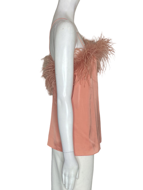 Blusa J.crew Lencero Plumas Rosado - Talla M