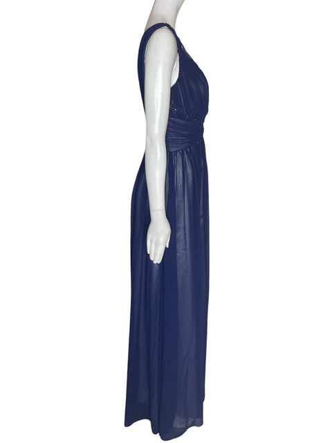 Vestido De Fiesta Ever Pretty Liso Plisado Azul - Talla S
