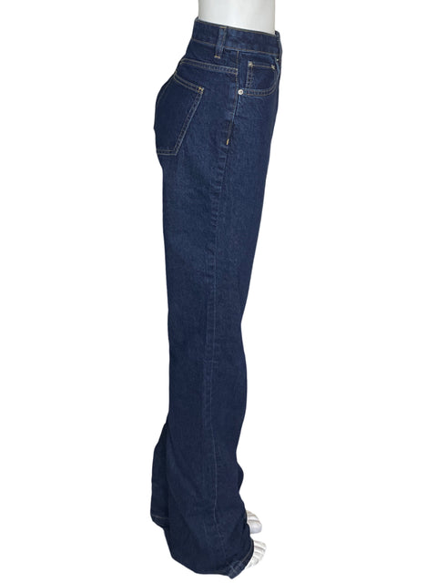 Pantalón Asos Recto Bolsillo Azul - Talla 32