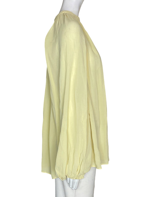 Blusa Tesoro Tps Liso Abullonado Amarillo - Talla L