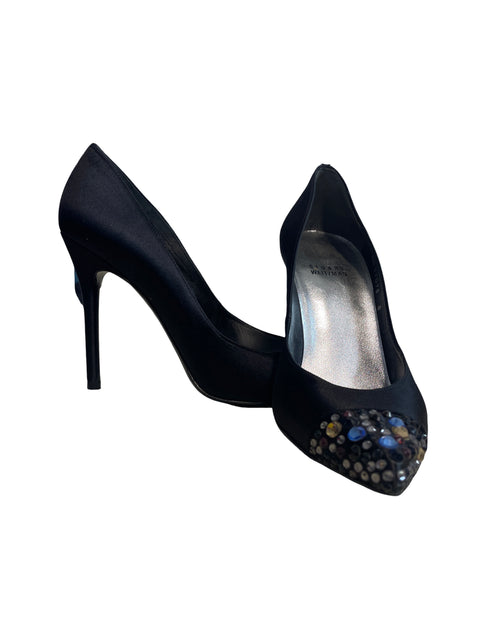 Zapato Stuart Weitzman Pedreria Tacón alto Negro - Talla 8