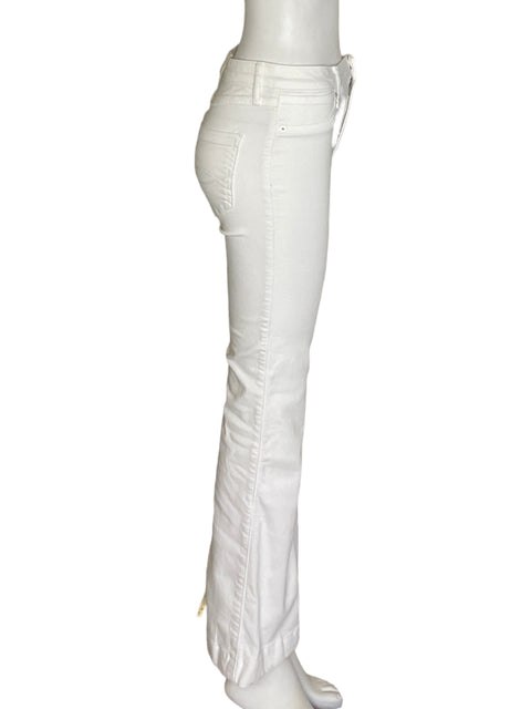 Pantalón Abercrombie & Fitch de Viscosa Ajustado Blanco - Talla 2